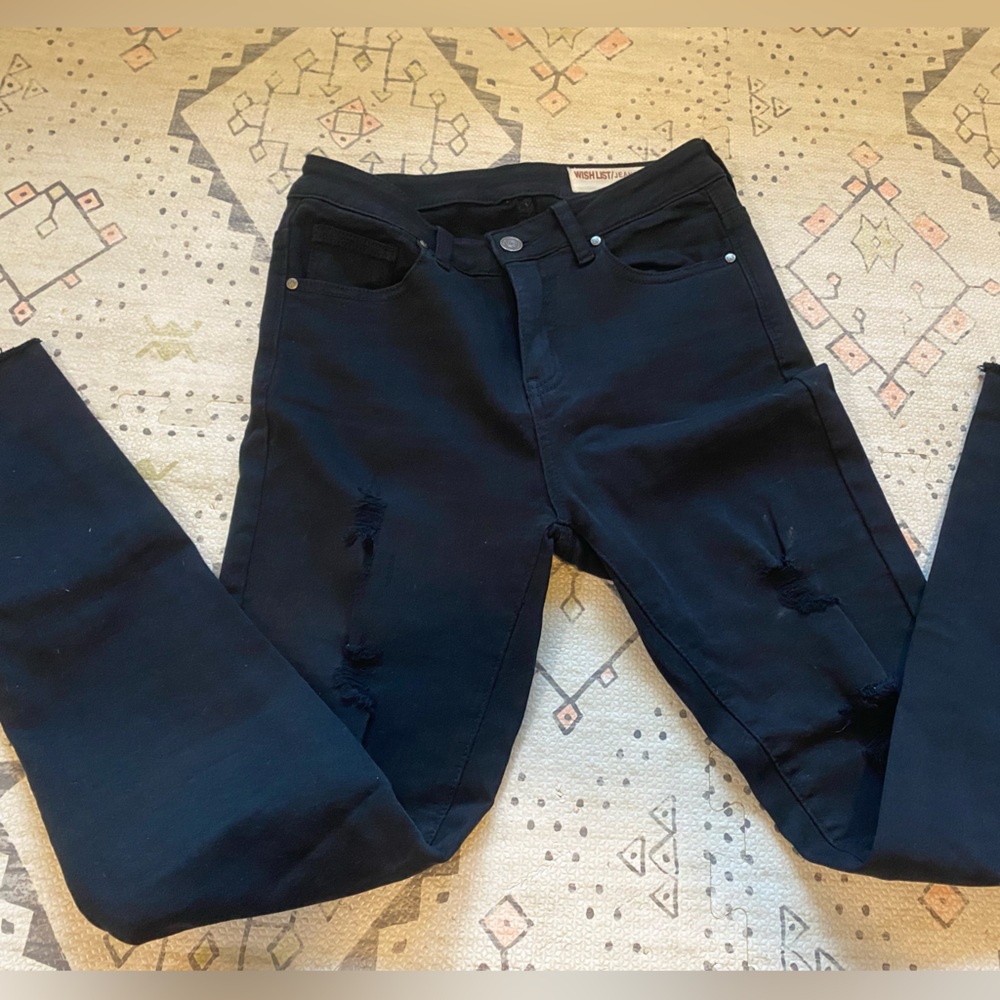 Wishlist black jeans with rips in front